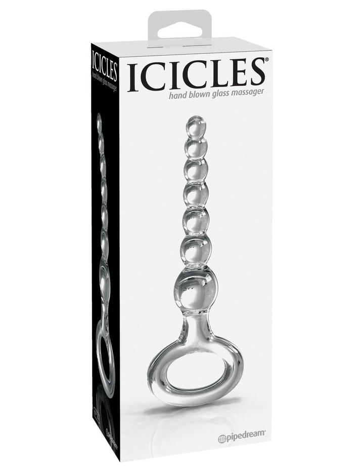 ICICLES NO. 67 - CLEAR CURVED GLASS ANAL BEADS & DILDO