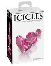 Load image into Gallery viewer, ICICLES NO. 75 - PINK HEART GLASS BUTT PLUG

