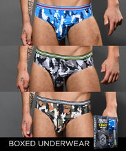 Load image into Gallery viewer, Camo Boy 3-Pack Almost Naked Brief
